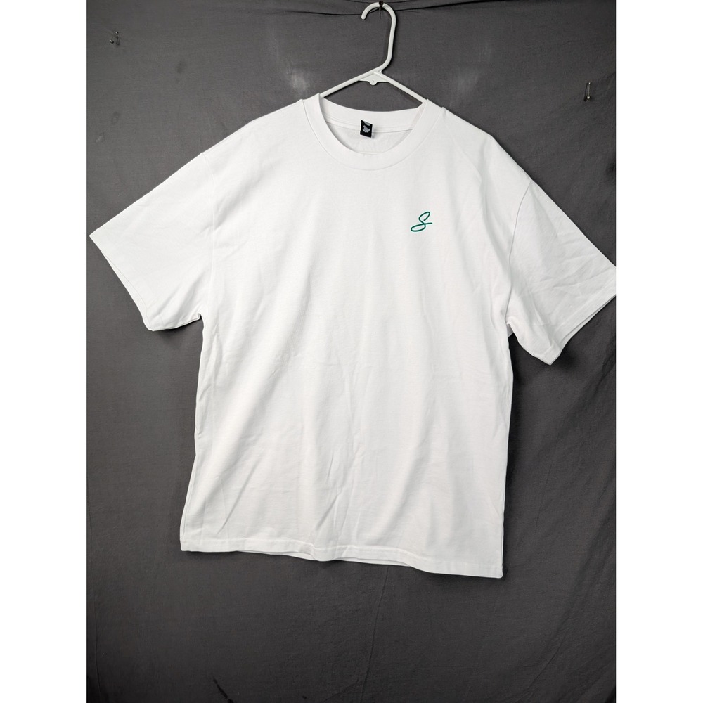 AS Colour Heavy Mens Large White Short Sleeve Graphic T-Shirt Cotton 6869